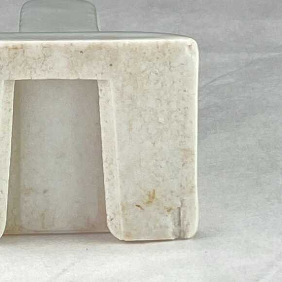 Vintage White Porcelain Towel Rack Mounts For Square Dowel - Picture 7 of 11